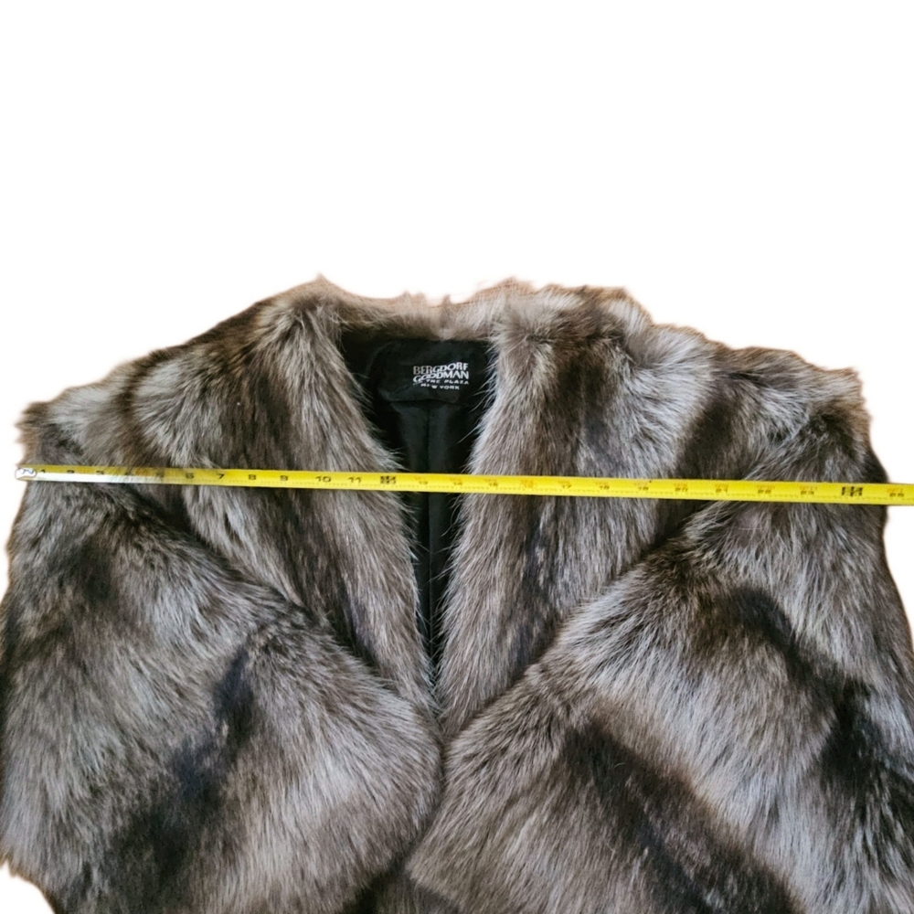 Vintage Bergdorf Goodman Genuine Raccoon Fur XL Stroller Coat Jacket - Picture 13 of 15